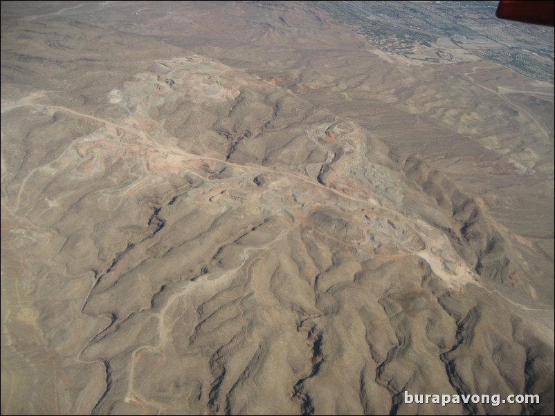 Flying into Las Vegas.